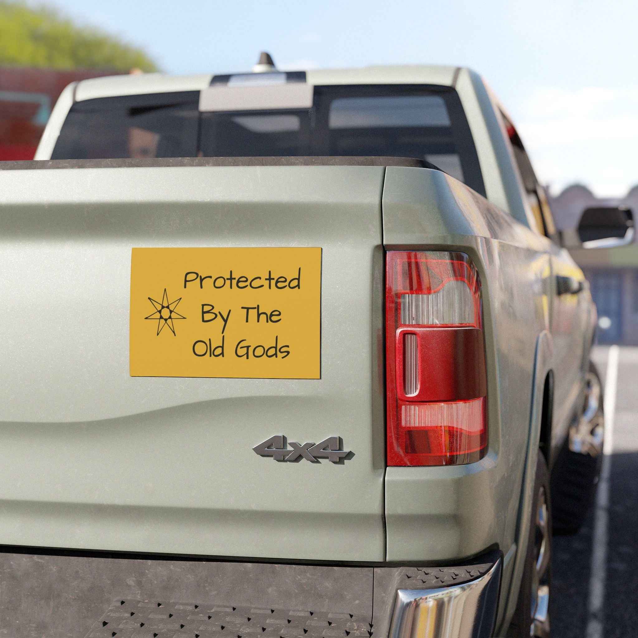 Protected By The Old Gods  Vehicle Car Magnet | Pagan Heathen Symbol