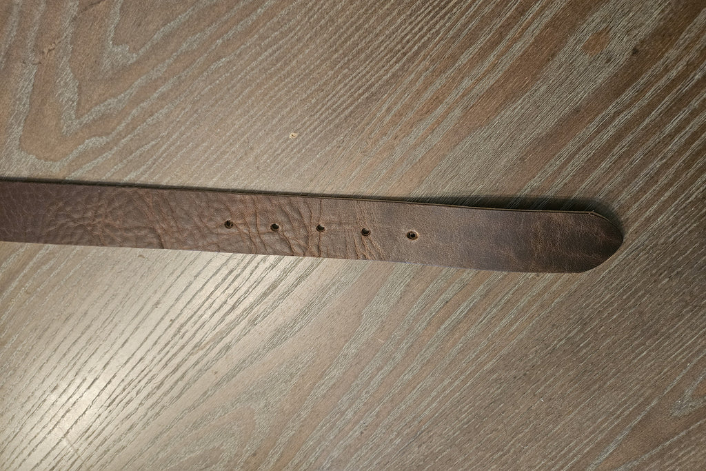 Handcrafted Brown Leather Belt 1.5" with Solid Brass Buckle