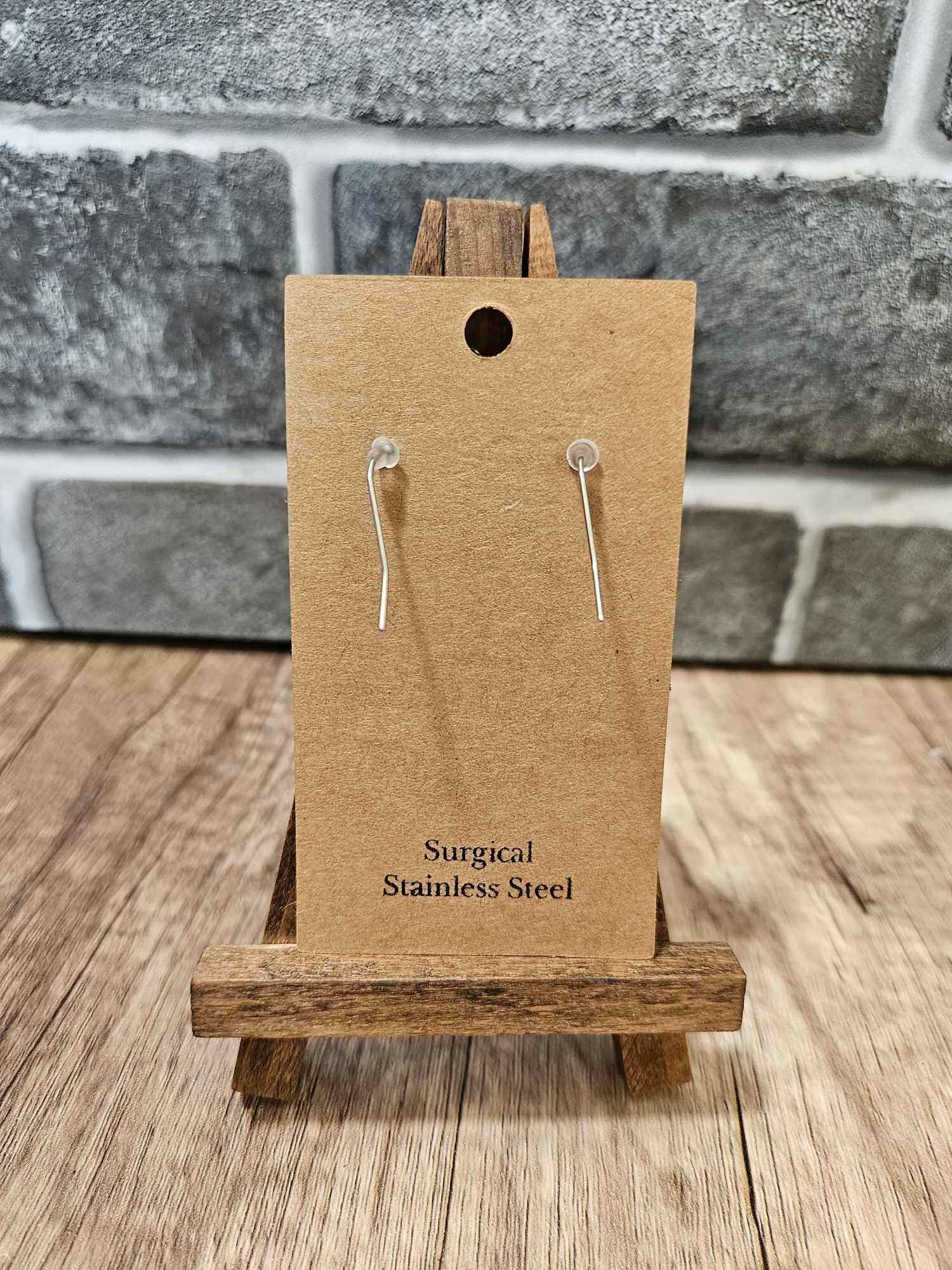 Star Leather Teardrop Earrings