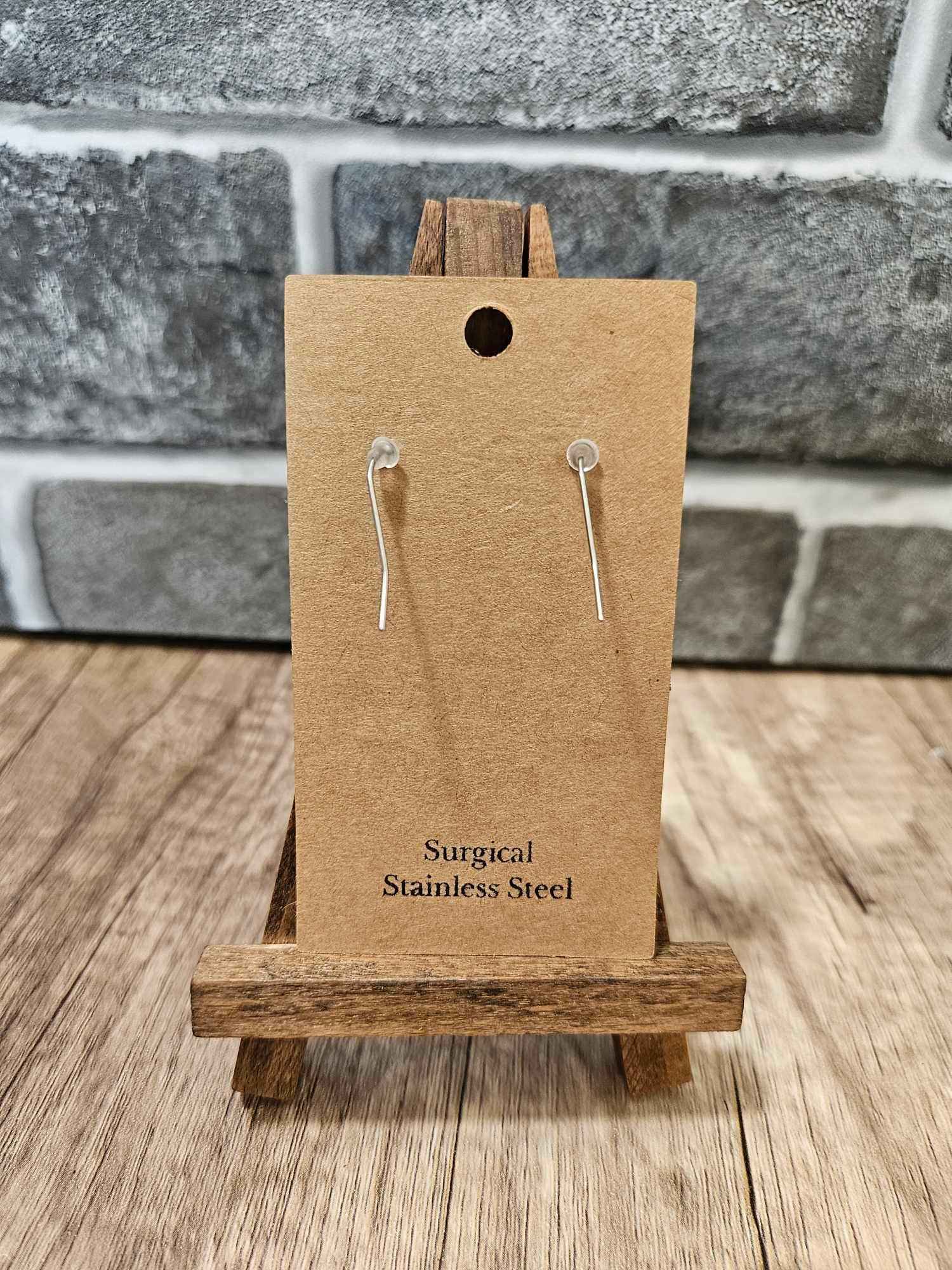 Golden Thread Teardrop Leather Earrings